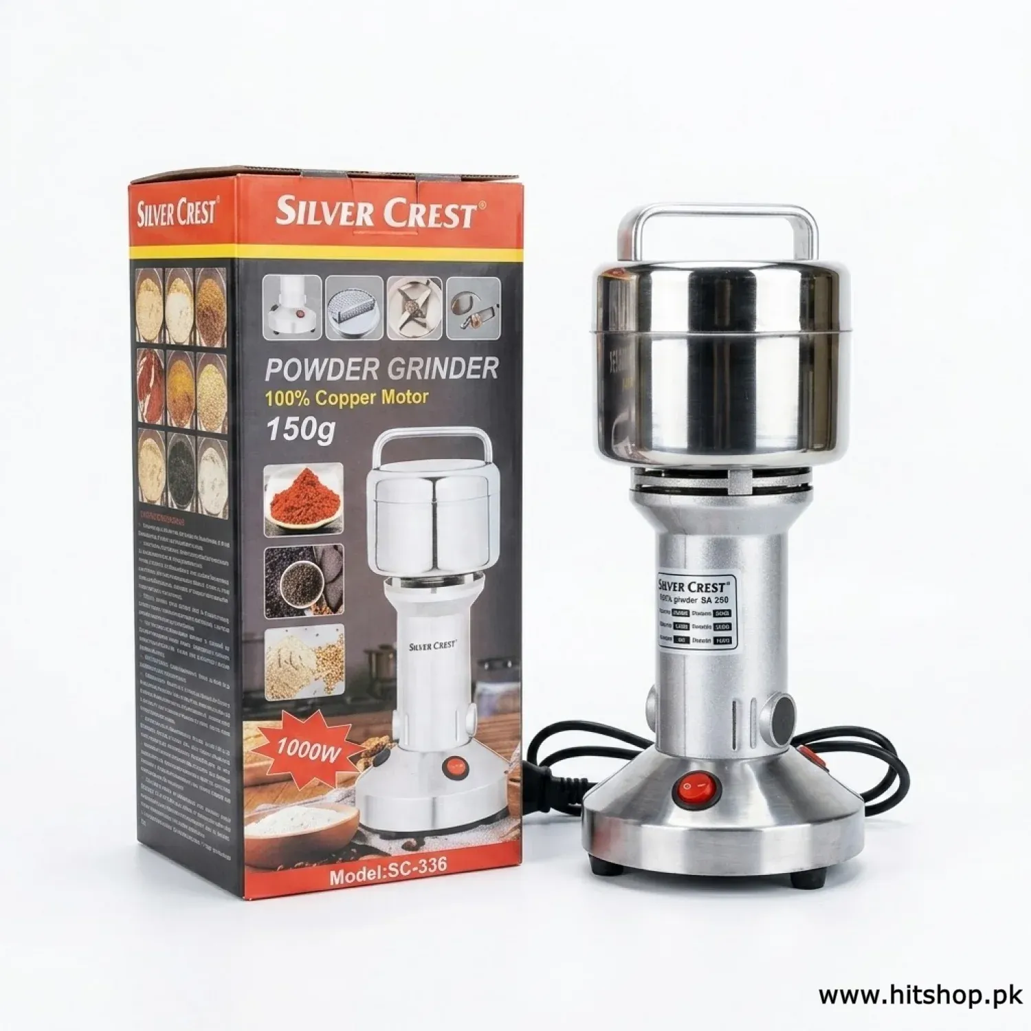 Silver Crest Spice Grinder 150g – 1000W Electric Masala Grinder